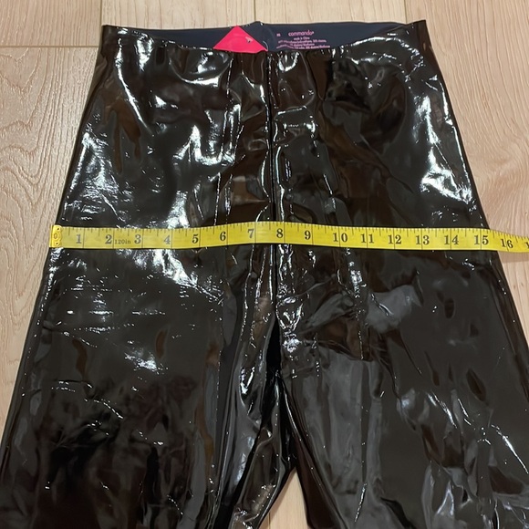 Commando Patent Faux Leather Leggings, Black, sz M - Picture 12 of 14